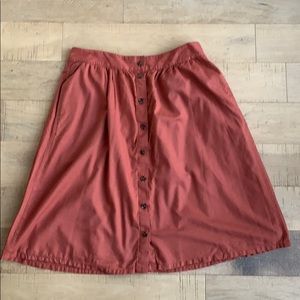 Madewell rust skirt size 14